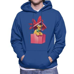 Disney Pluto Christmas Present Men's Hooded Sweatshirt