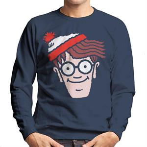 Where's Wally Character Head Men's Sweatshirt