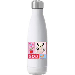 Sooty Soo Floral Text Butterfly Insulated Stainless Steel Water Bottle