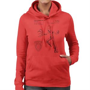 Marvel Guardians Of The Galaxy Teenage Groot Patent Women's Hooded Sweatshirt