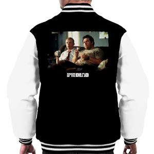 Shaun of the Dead Shaun And Ed Watching TV Men's Varsity Jacket