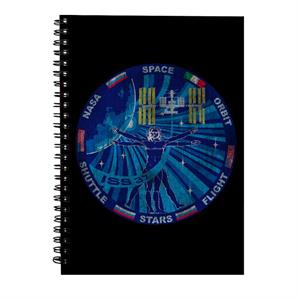 NASA ISS Expedition 37 Mission Badge Distressed Spiral Notebook