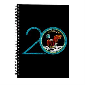 NASA Apollo 11 20th Anniversary Badge Distressed Spiral Notebook