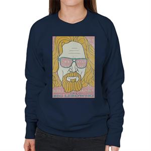 The Big Lebowski Retro Ink Lines Women's Sweatshirt