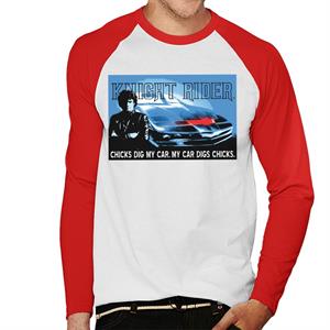 Knight Rider Chicks Dig My Car Men's Baseball Long Sleeved T-Shirt