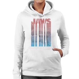 Jaws Shark Shadow Text Women's Hooded Sweatshirt