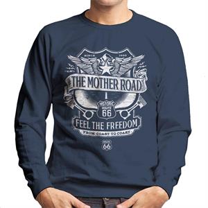 Route 66 Mother Road Crest Men's Sweatshirt