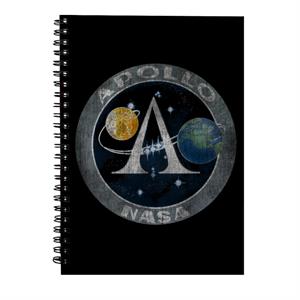 NASA Apollo Program Logo Badge Distressed Spiral Notebook