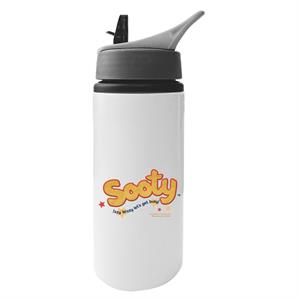 Sooty Izzy Wizzy Lets Get Busy Classic Logo Aluminium Water Bottle With Straw