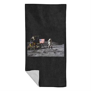 NASA John Young Moon Landing Salute Beach Towel