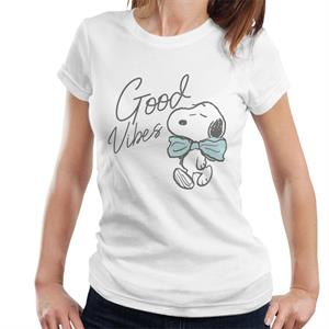 Peanuts Snoopy Good Vibes Bow Tie Women's T-Shirt