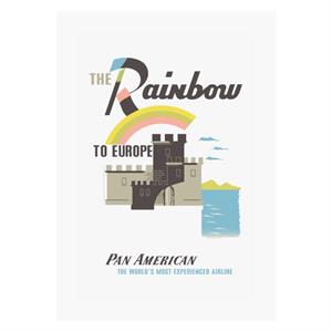 Pan Am The Rainbow To Europe A4 Print