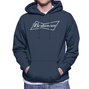 Budweiser White Logo Men's Hooded Sweatshirt