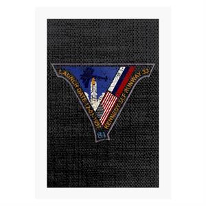 NASA STS 81 Atlantis Mission Badge Distressed A4 Print