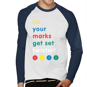 Twister On Your Marks Get Set Twister Men's Baseball Long Sleeved T-Shirt