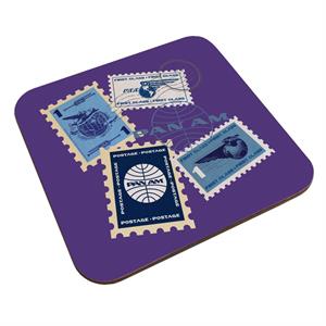 Pan Am Postage Stamps Montage Coaster