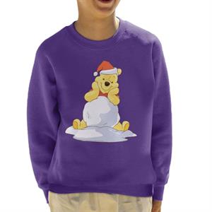 Disney Christmas Winnie The Pooh In The Snow Kid's Sweatshirt