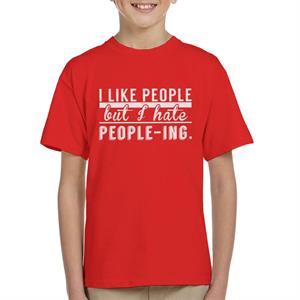 I Like People But I Hate Peopleing Slogan Kid's T-Shirt