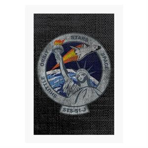 NASA STS 51 J Atlantis Mission Badge Distressed A4 Print