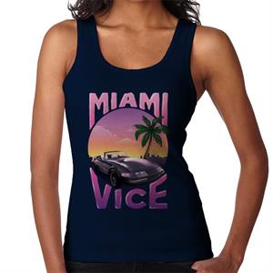 Miami Vice Car And Palm Tree Women's Vest