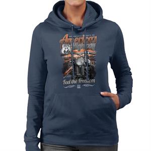 Route 66 America's Highway Women's Hooded Sweatshirt