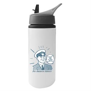 Pan Am Thank You For Flying With Pan Am Aluminium Water Bottle With Straw