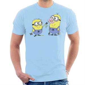 Despicable Me Minions Sniffing Flower Men's T-Shirt