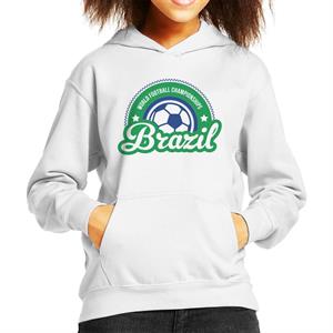 Brazil World Football Sunrise Logo Kid's Hooded Sweatshirt