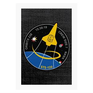 NASA STS 120 Shuttle Mission Imagery Patch A4 Print