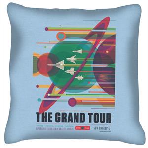 NASA The Grand Tour Interplanetary Travel Poster Cushion
