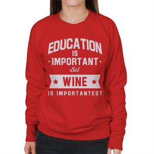 Education Is Important But Wine Is Importantest Women's Sweatshirt