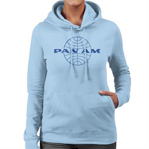 Pan Am Classic Blue Logo Women's Hooded Sweatshirt