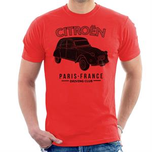 Citroen Driving Club Black 2CV Paris France Men's T-Shirt