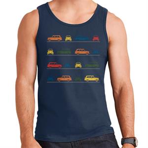 London Taxi Company TX4 Angled Colourful Montage Men's Vest