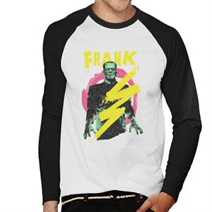 Frankenstein Frank Electric Shock Men's Baseball Long Sleeved T-Shirt