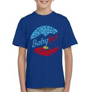 Baby Bel Blue And Red Droplets Kid's T-Shirt