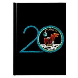 NASA Apollo 11 20th Anniversary Badge Distressed Hardback Journal