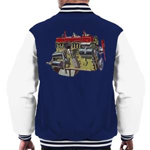 Austin Healey Side View Of Engine British Motor Heritage Men's Varsity Jacket