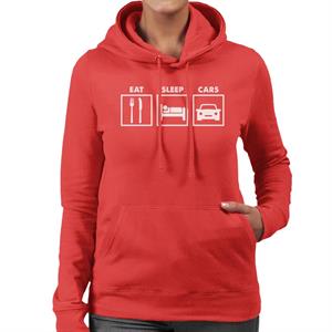 Eat Sleep Cars Women's Hooded Sweatshirt