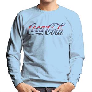 Coca Cola Horizon Stripe Logo Men's Sweatshirt