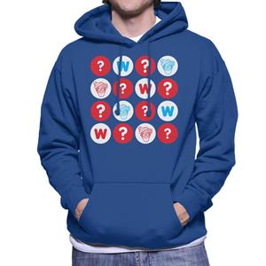 Where's Wally Character Heads And Question Marks Men's Hooded Sweatshirt