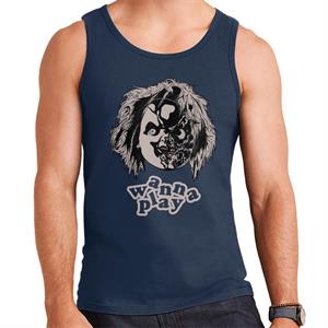 Chucky Half Face Wanna Play Men's Vest