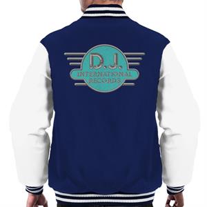 DJ International Records Cyan Logo Men's Varsity Jacket