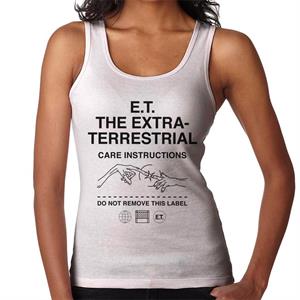 E.T. The Extra Terrestrial Care Instructions Women's Vest