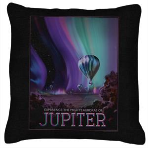 NASA Auroras Of Jupiter Interplanetary Travel Poster Cushion