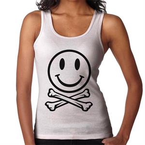 Fatboy Slim Clear Smiley Face And Crossbones Women's Vest