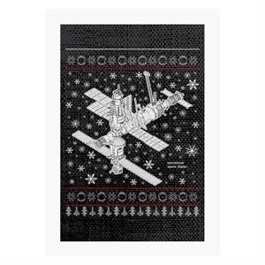 NASA International Space Station Christmas Knit A4 Print