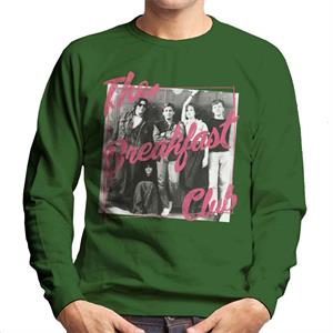 The Breakfast Club Pink Text Characters At Lockers Men's Sweatshirt