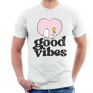 Peanuts Snoopy And Woodstock Good Vibes Men's T-Shirt