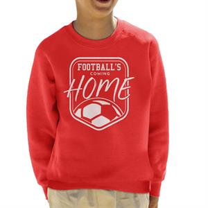 Football's Coming Home White Badge Kid's Sweatshirt